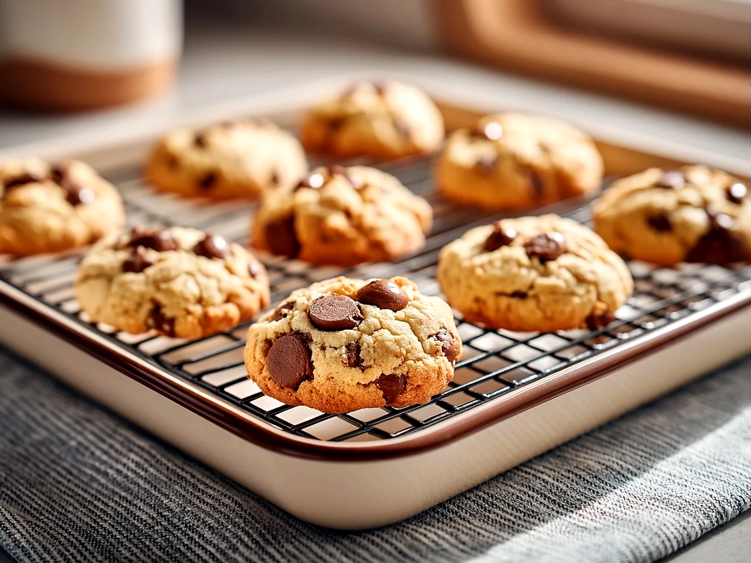 Delicious cake mix cookies fresh from oven