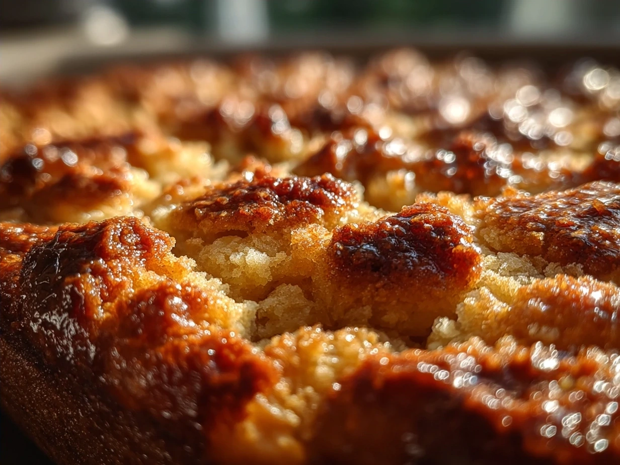 Finished Ginger-Spiced Apple Holiday Bake fresh from the oven with a golden crumble topping