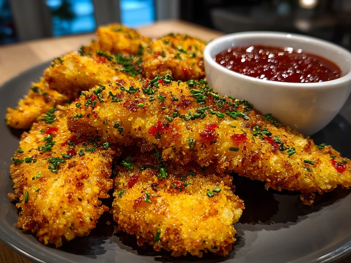 Plated Gluten Free Chicken Tenders with sides