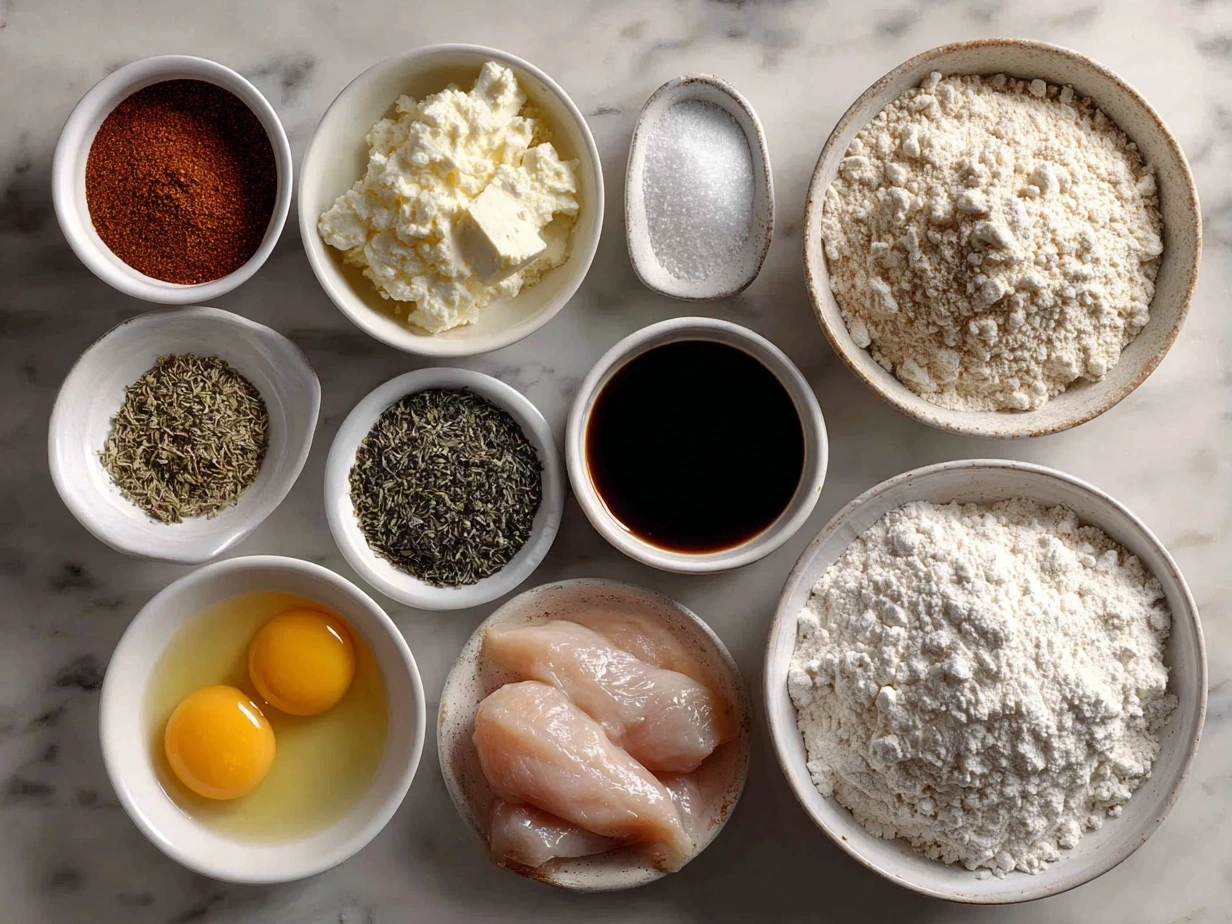 Ingredients for Gluten Free Chicken Tenders