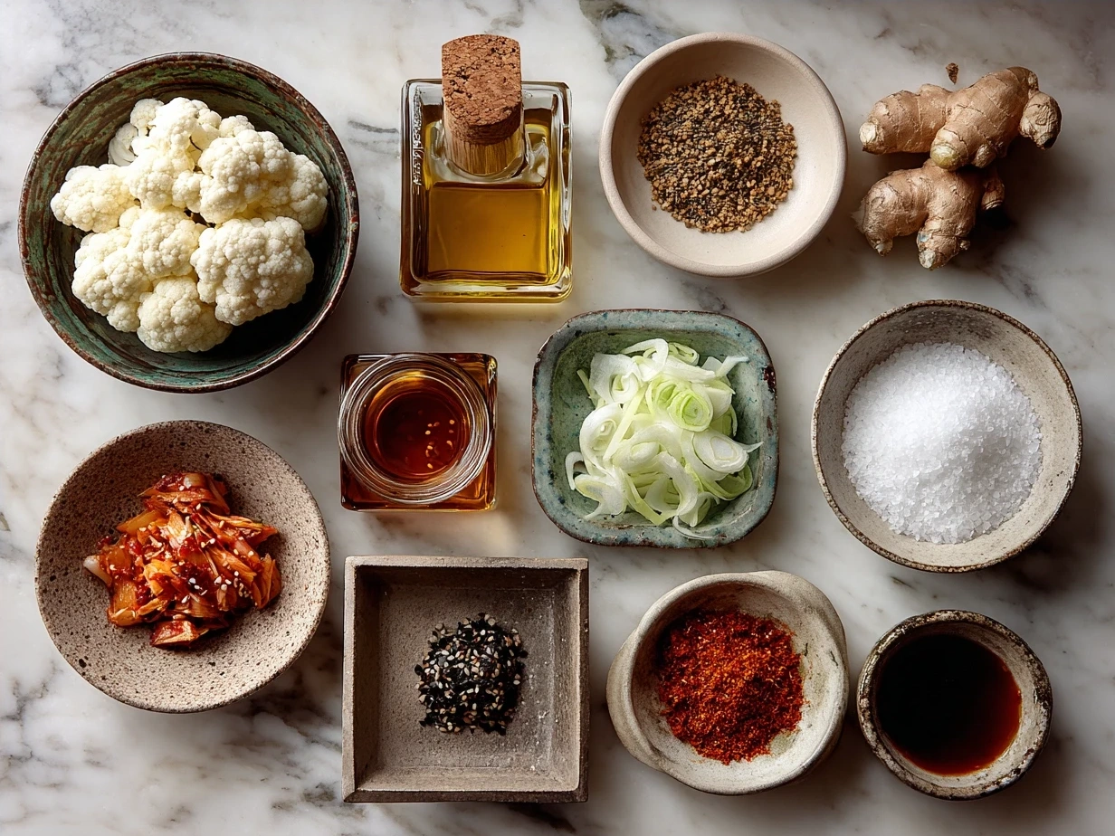 Ingredients for Spicy Korean Cauliflower Dish