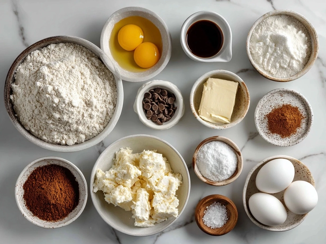 Ingredients laid out for French Toast Bake recipe