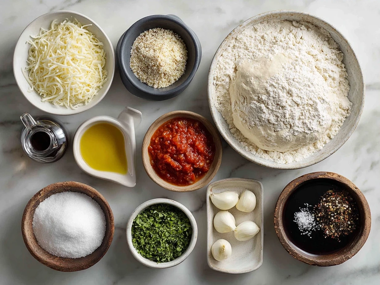 Ingredients for making delicious Touchdown Calzones
