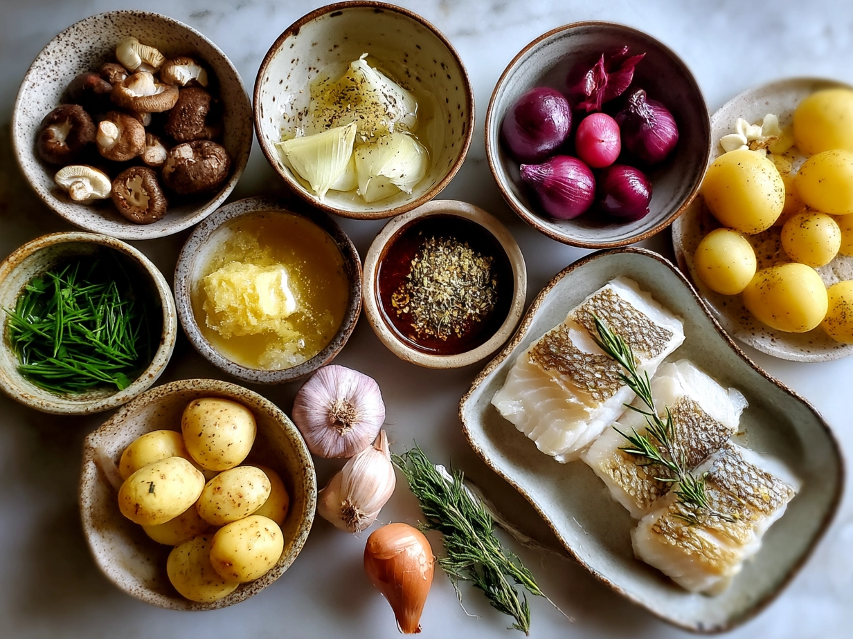 Ingredients for Baked Honey Marinade Cod