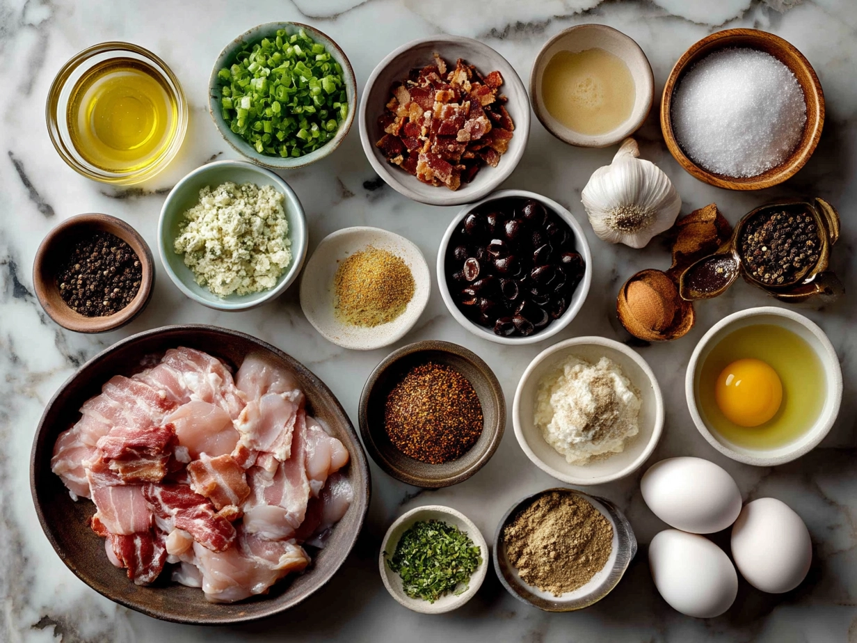 Ingredients for making a chicken bacon wrap including tortillas, cooked chicken, bacon, cheese, avocado, lettuce, tomato, and ranch dressing