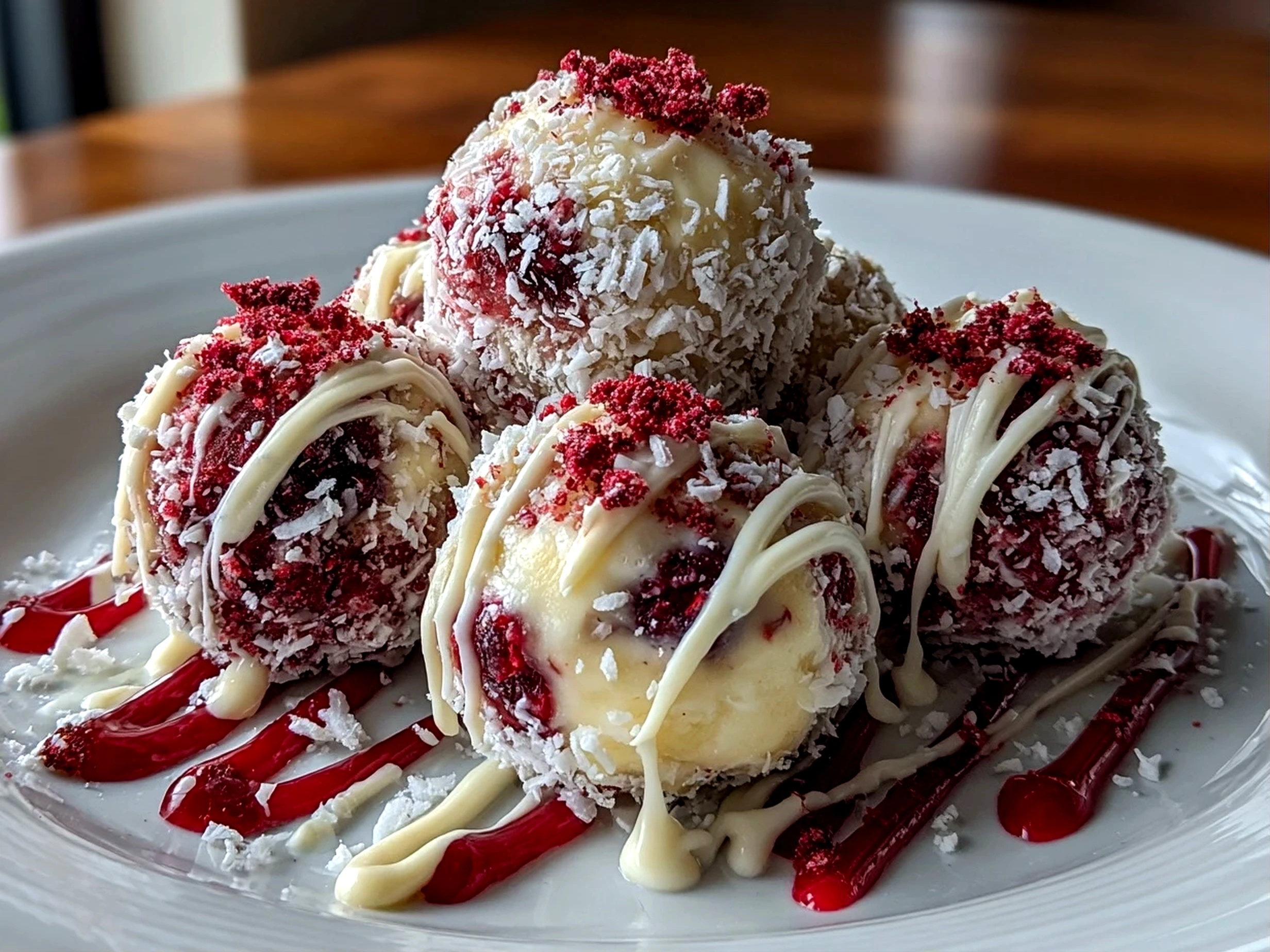 Delicious homemade Raspberry Cheesecake Truffles