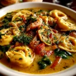 Home cook, taken with iPhone 14 Pro. Close-up slight angle of comforting tortellini soup on white plate. Hearty comforting --ar 4:3 --style raw --s 250