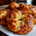 Homemade Garlic-Parmesan Cottage Cheese Bagels Freshly Baked