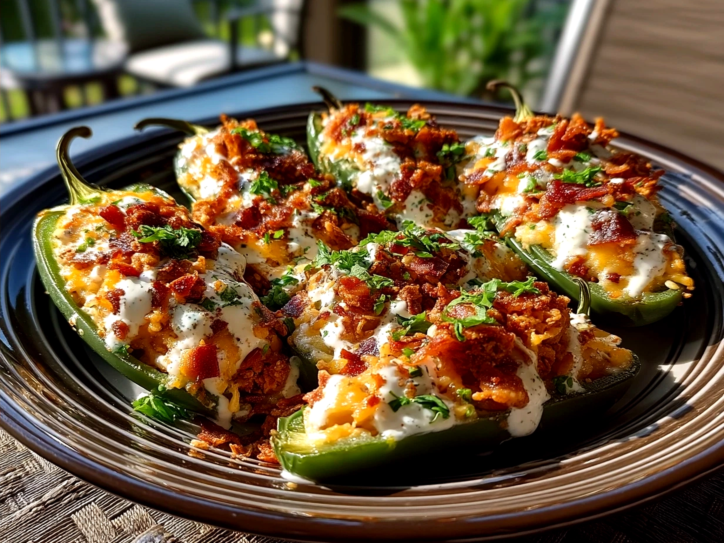Assembled Jalapeno Poppers Nourish Bowl with avocado slices and lime wedge beautifully plated
